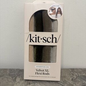 Kitsch Velvet XL Flexi Rods Heatless Styling 4 Pieces NEW